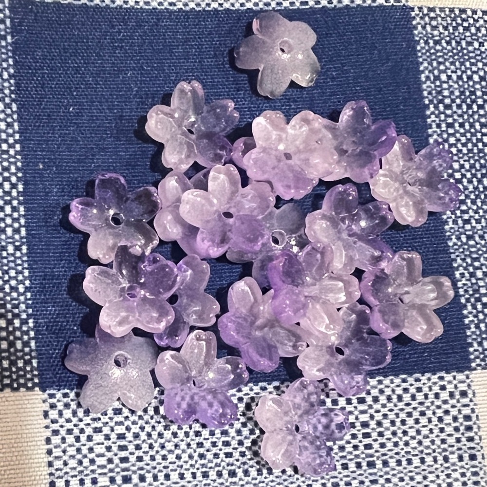 DIY Accessories - Purple Glass Flower - Sakura